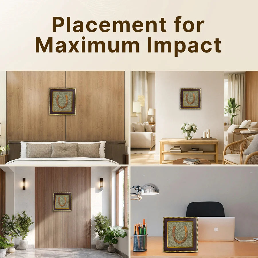 Ghode Ki Naal on Raw Pyrite Frame