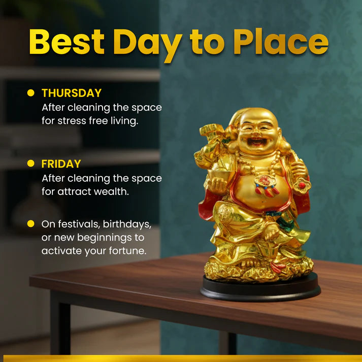 Laughing Buddha Multicolored with Potli